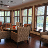 tables, chairs and windows